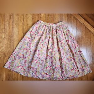 Vintage lined floral skirt with pockets